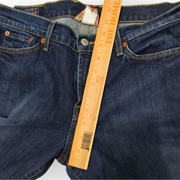 VTG LUCKY BRAND CLASSIC RIDER LONG INSEAM BLUE FIT FLARE JEANS 12/31 - Picture 6 of 10